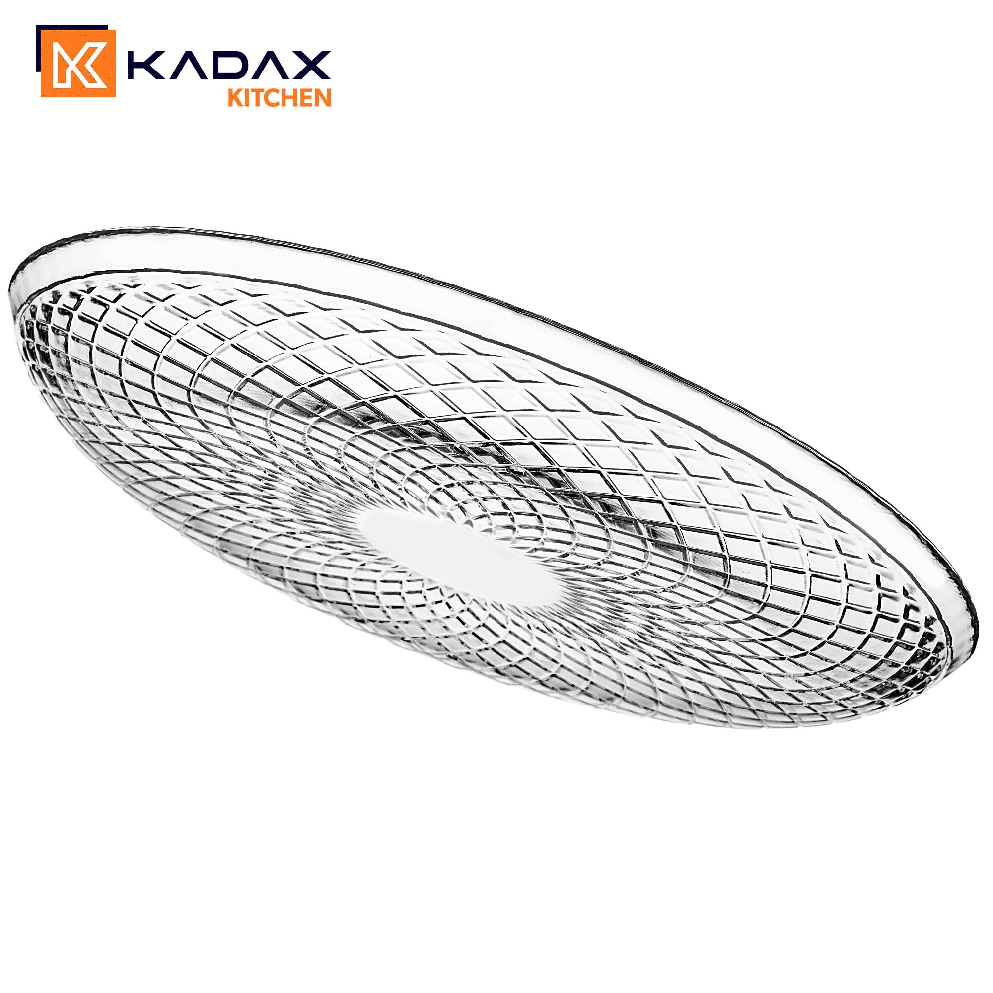 KADAX Glasteller 17.5 cm, 6er Set, Runder Teller aus Klarglas, Servierteller aus Glas, ideal als Kuchenteller, Dessertteller, Speiseteller oder Platzteller