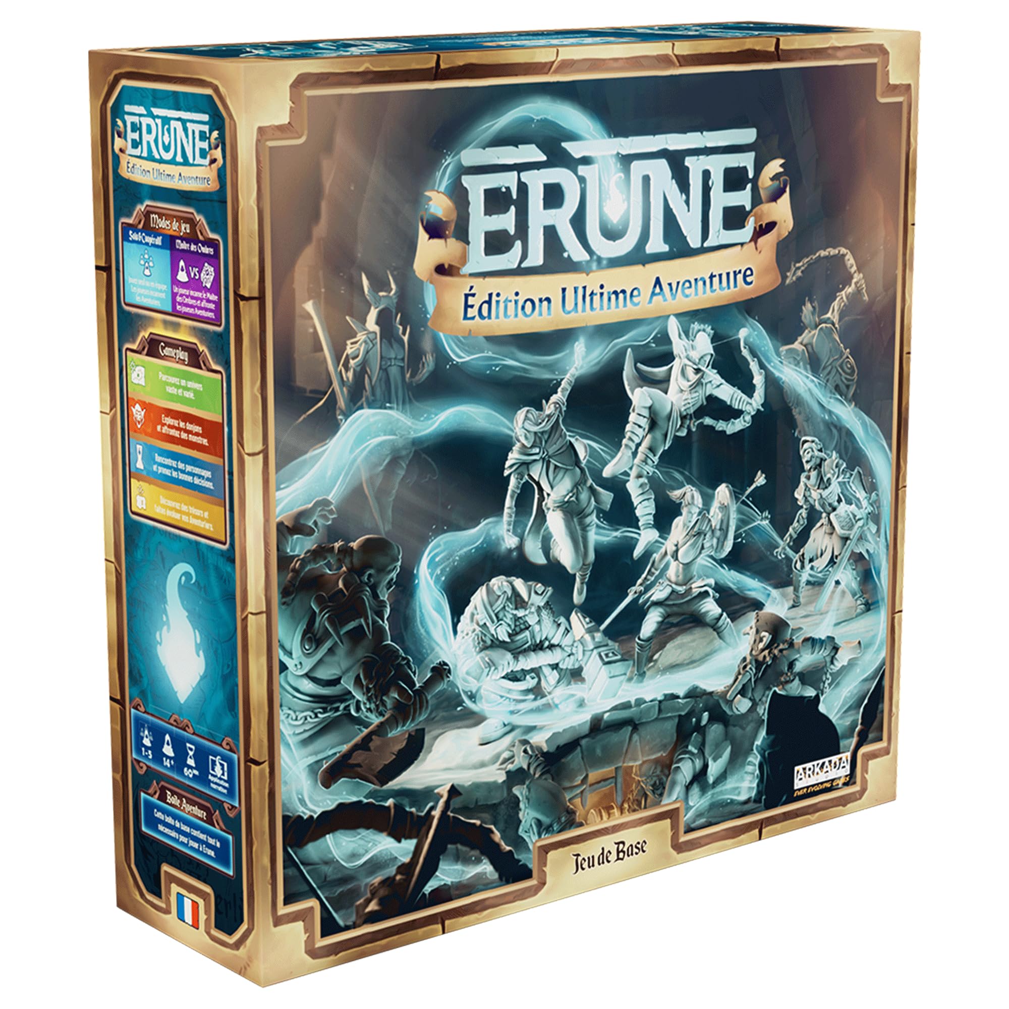 ERUNE Edition Aventure Ultime - Jeu de Société Coopératif/Compétitif avec Application - Dungeon Crawler Épique Médiéval Fantastique - Campagne Narrative Immersive - 14 Ans - 1-5 Joueurs - 120 Minutes