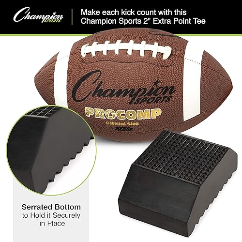 Miniatura 46 de Champion Sports Premium Football Kicking Tee for Kickoff Practice - Ball Holder Tees for Footballs - Kicking Block and Accessories for Adults, Kids