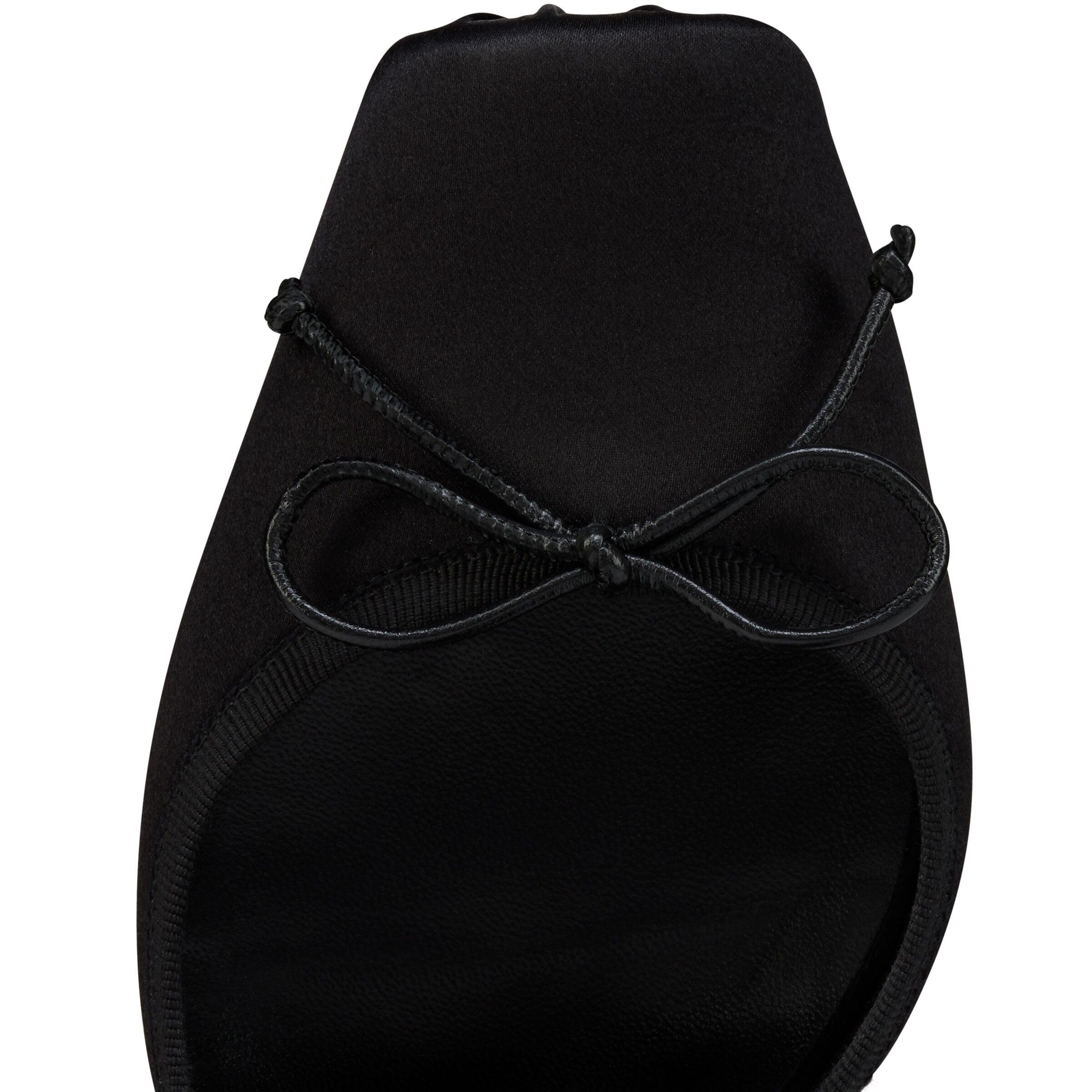 Vertundy Women's Satin Ballet Heels Lace Up Square Toe Stiletto High Bow Ballerina Heels: 6 Poupee