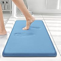 Vista 45 de Smiry Alfombra de Baño de Espuma Viscoelástica 47x24, Alfombras de Baño Extra Suaves y Absorbentes, Alfombra Antideslizante Lavable para Suelo, Gris
