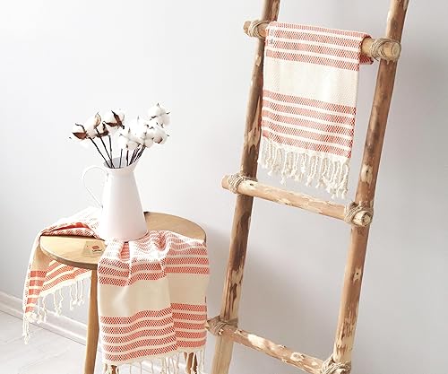 Miniatura 2 de Bazaar Anatolia Juego de 2 toallas de mano turcas de 33 x 19 pulgadas, 100 % algodón, con lazo para colgar, decoración bohemia de Acción de Gracias