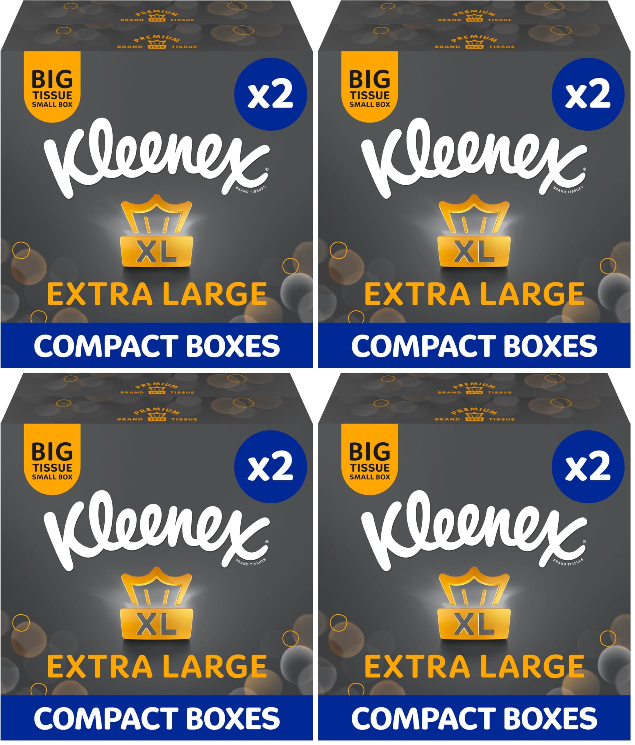 Kleenex Extra Large Soft Facial Tissues, 24 Compact Tissue Boxes, 1056 Tissues (24 Boxes) - 100% Recyclable Packaging — view 9