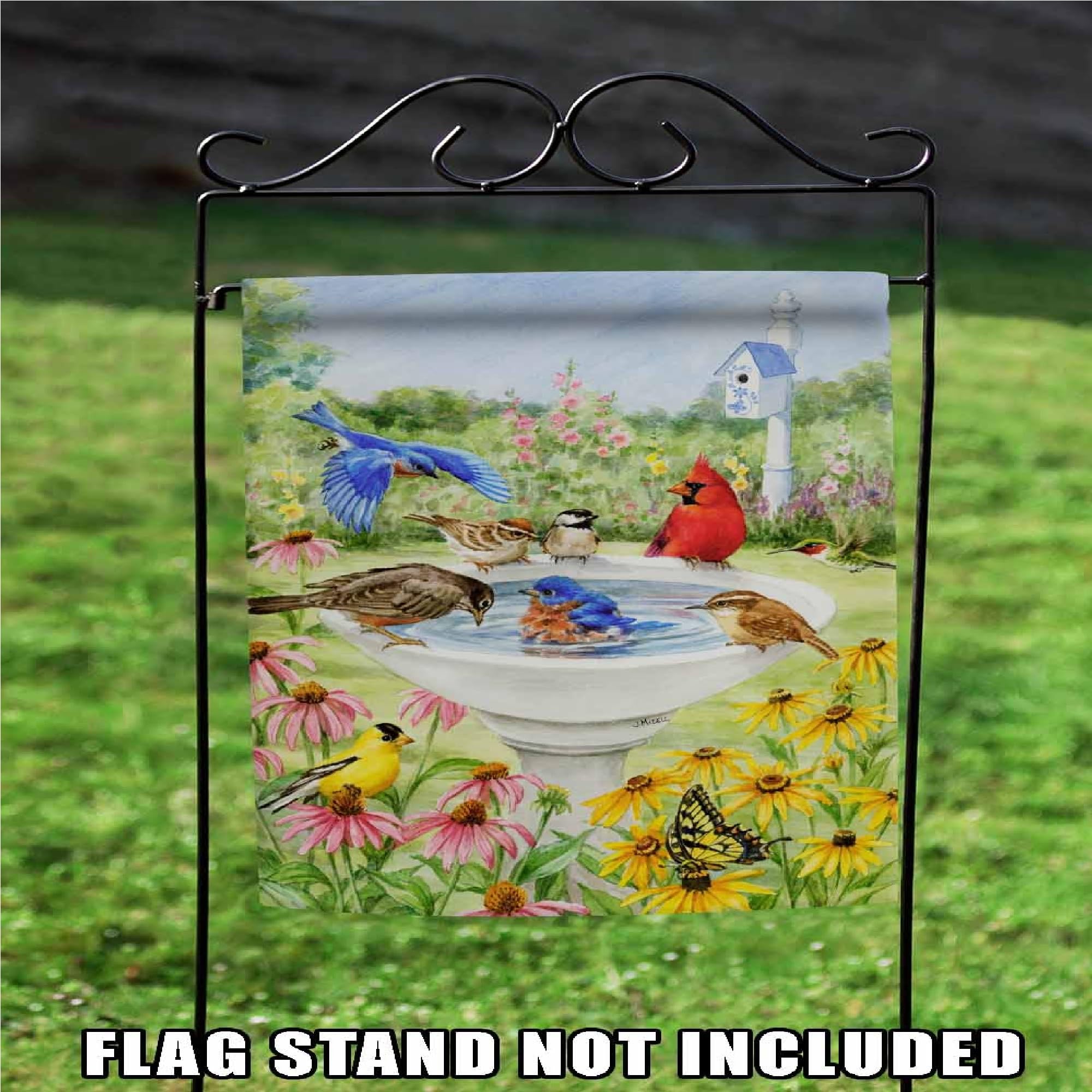 Toland Home Garden 'Everybirdie Welcome' Gartenflagge – Bunte Vogel-Motiv-Flagge 31,8x45,7 Cm