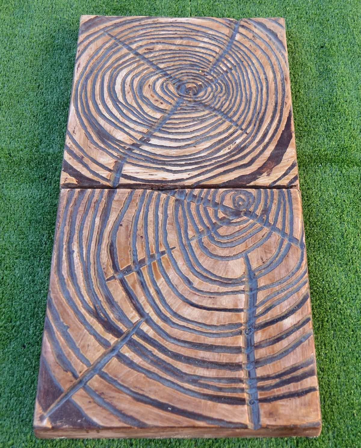 Concrete Molds DIY Set 5 pcs Plastic Molds Slabs Stone Pation Pavers for Garden Walkway Flagstone Casting Concrete Paving S17
