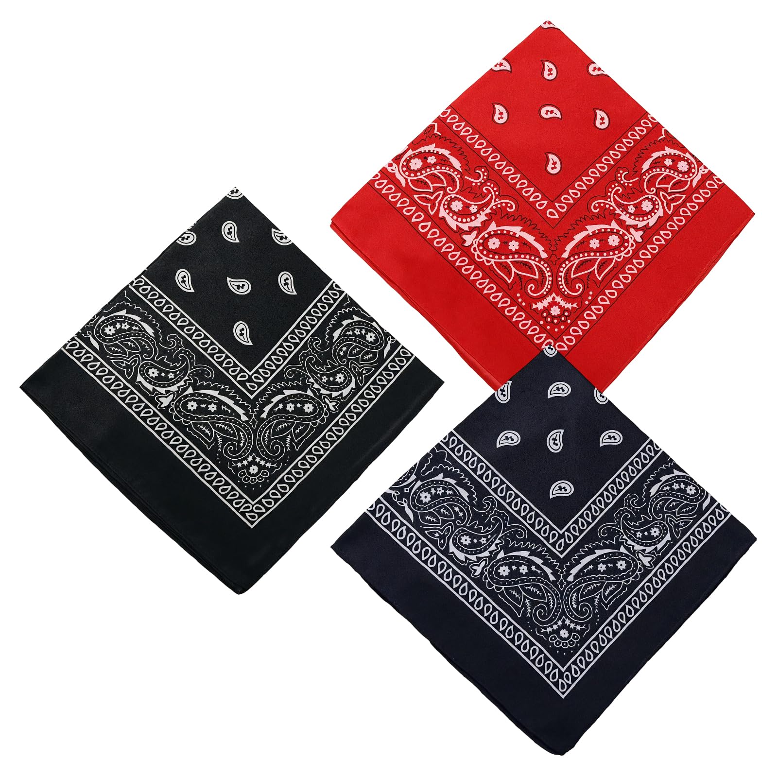3 Piezas Bandana Hombre y Mujer, Multifuncional Pañuelos Cabeza, Bandana Deporte, Pañuelo Cara Elástico, Transpirable, Cuello para Moteros, Pesca Accesorios, Calva Disfraz