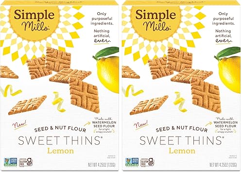 Miniatura 20 de Simple Mills Sweet Thins Cookies, harina de semillas y nueces, miel y canela, sin gluten, apto para paleo, aperitivos saludables, 4.25 onzas