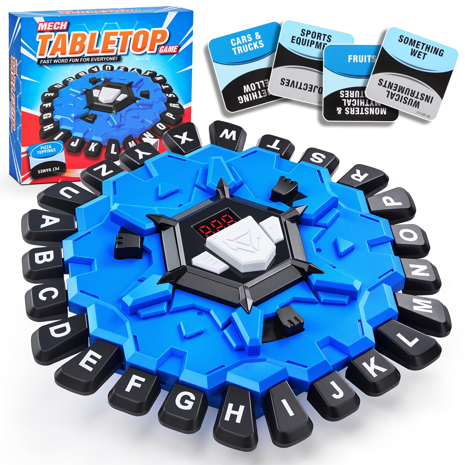 Word Game, Family Board Games For Adults, Alphabet Game For Kids And Adults With 2 Modes, Volume Adjustable Letter Pressing Game For 2-8 Players, Scrabble For The Whole Family Birthday Party Gift