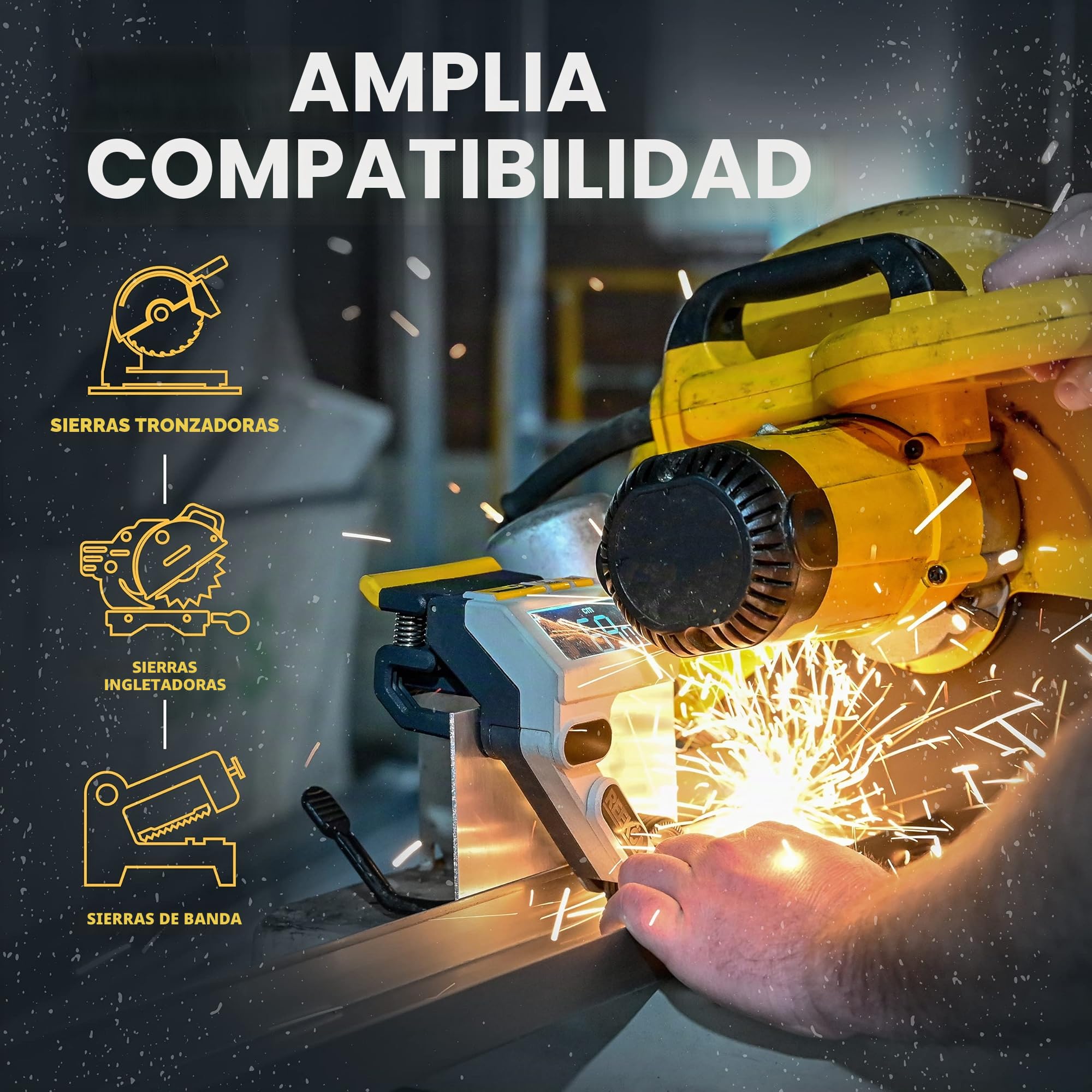 REEKON M1 Caliber Herramienta de medición de calibre para sierras de inglete, picar y sierras de cinta, elimina necesidad de medir y marcar materiales, reduce el tiempo de corte y aumenta la seguridad