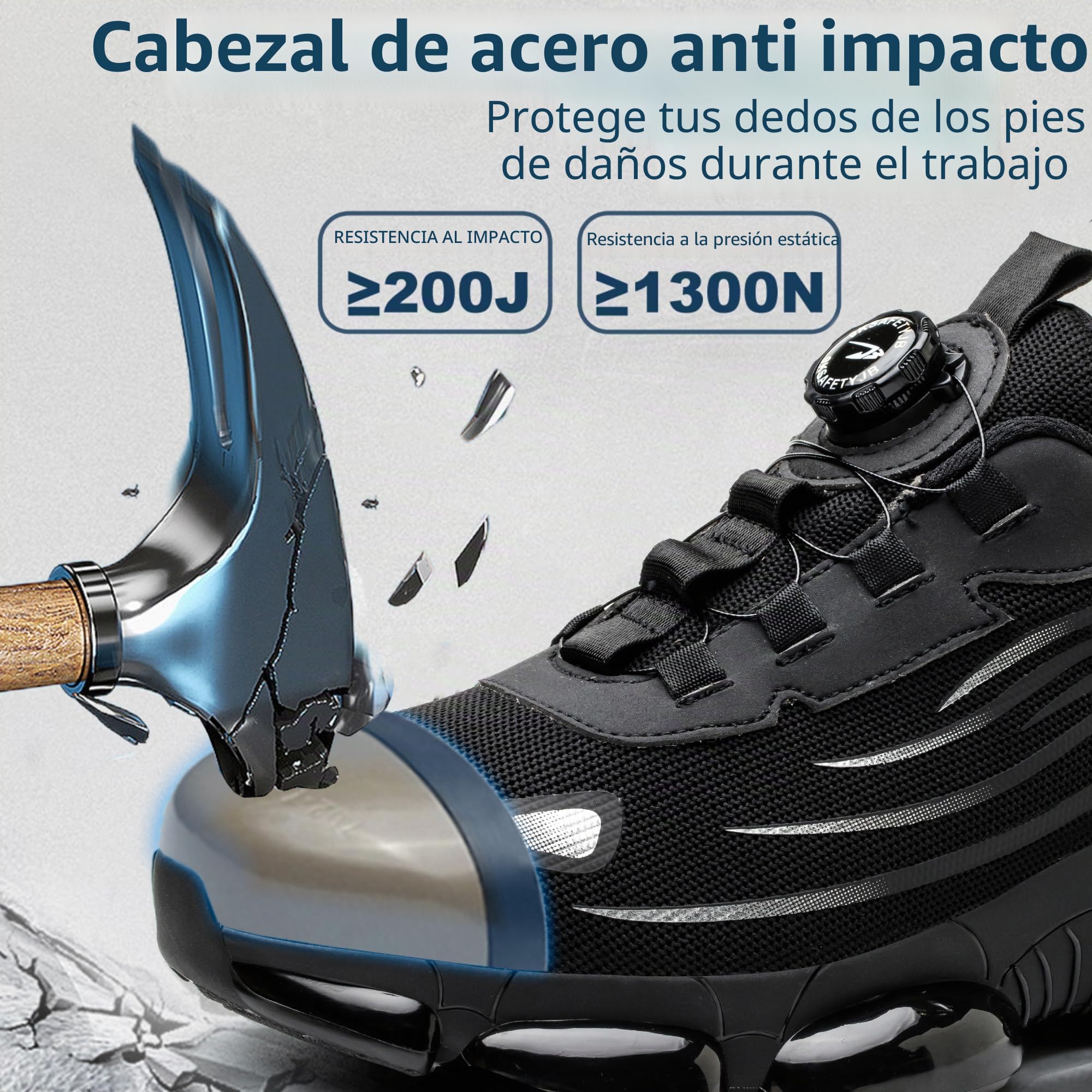 Zapatos de Seguridad para Hombre Mujer Ligeros Zapatos de Trabajo