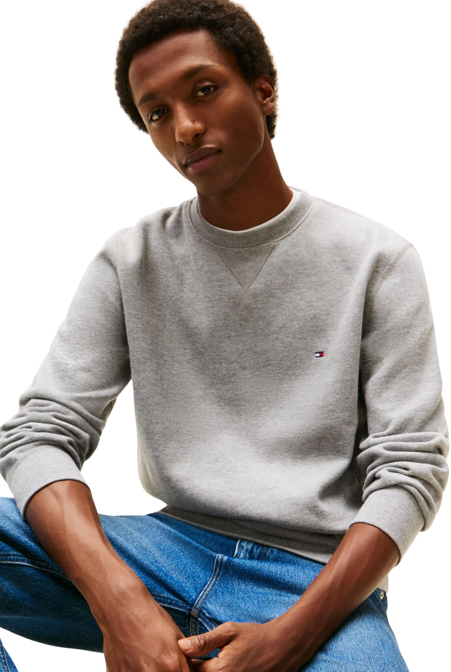 Tommy Hilfiger Herren Sweatshirt Essential Fleece Crew Neck Regular Fit