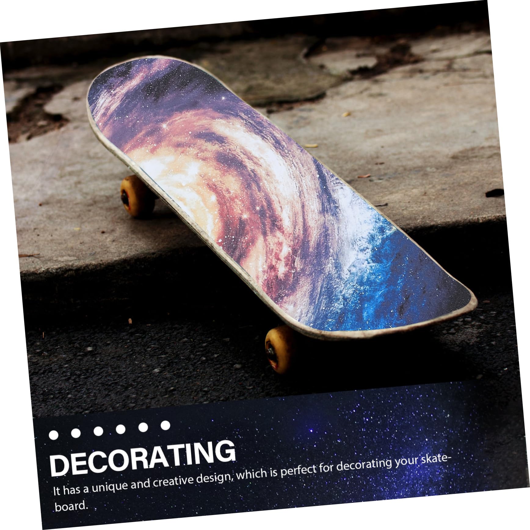 ifundom 2 Stück Rad Skateboard Grip Tape Wasserdichtes Sandpapier Sticker Rutschfester Deck Grip Aufkleber für Skateboard und Scooter Hochwertiges Material Einfache Anwendung Attraktives