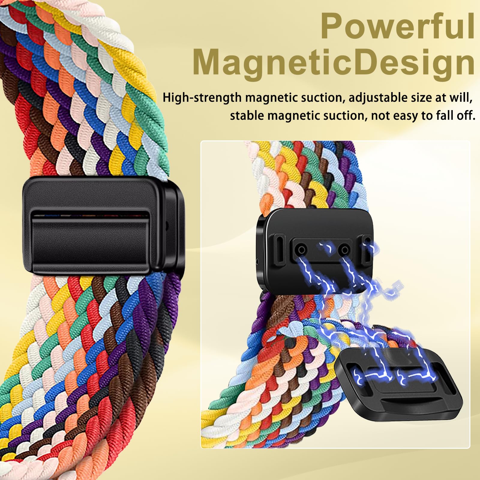 PaceBid 20mm Nylon Cinturino per Amazfit Active 2 Square/GTR