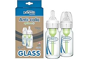 Dr. Brown's Options+ Narrow Glass Anti-Colic Baby Bottles