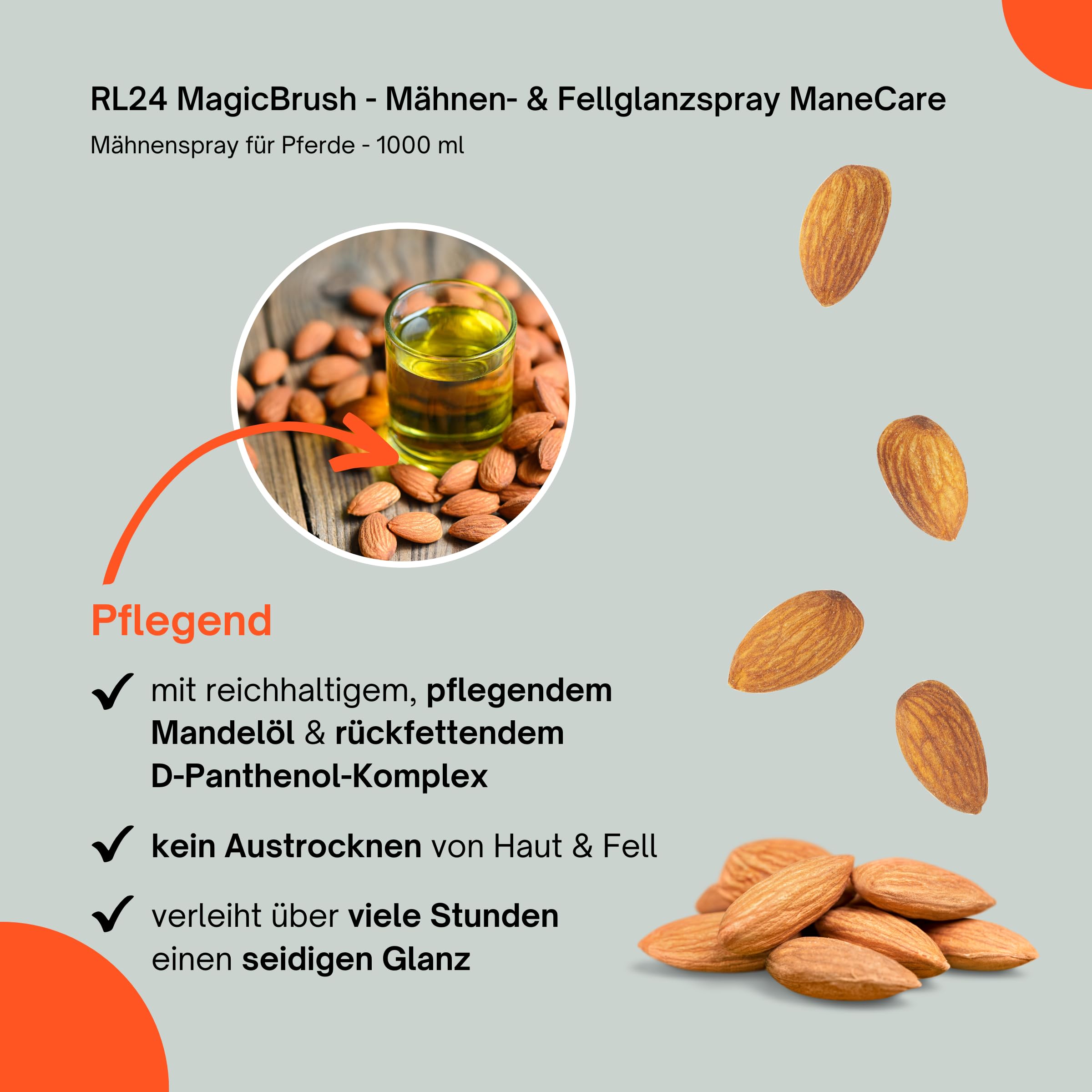 RL24 MagicBrush - Mähnen- & Fellglanzspray ManeCare – 5 x 1000 ml