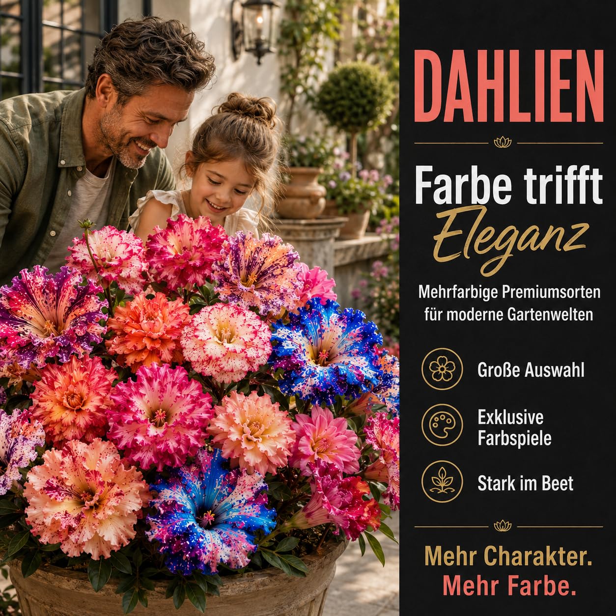 Dahlien-Schick, Exklusive Geschenke-Geeignet Für Neueinsteiger, Farbenfrohe, Hochwertige Dekoration-10zwiebeln-E