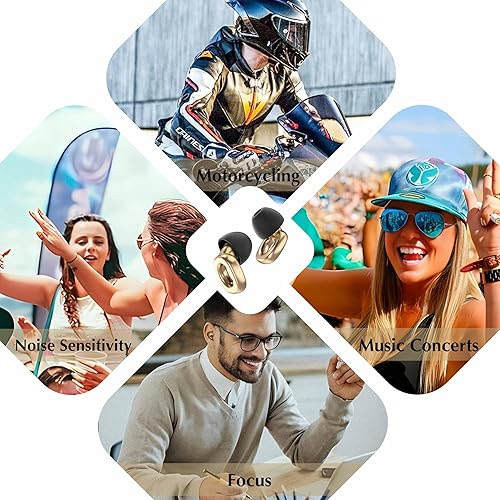 Miniatura 6 de Fita+ - Tapones llamativos para conciertos, reducción de ruido de hasta 24 dB, 4 pares de almohadillas de silicona reutilizables XSSML para