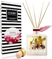 Vista 1 de LOVSPA - Set de difusor de junco, difusor de aceite con fragancia de grosella roja festiva y madera con varillas, accesorios de fragancia