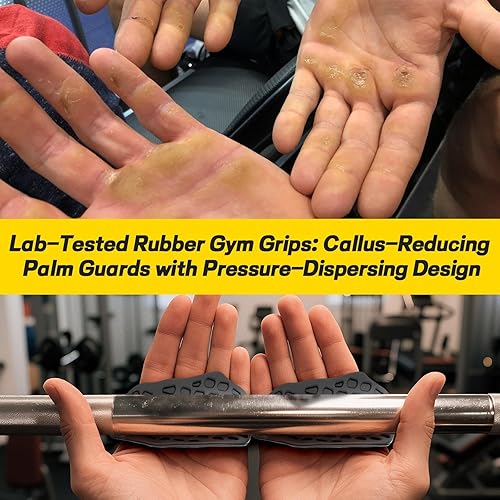 Miniatura 3 de HUAFA Agarres de entrenamiento antideslizantes, almohadillas de levantamiento de pesas, guantes ergonómicos de levantamiento de pesas para hombres y