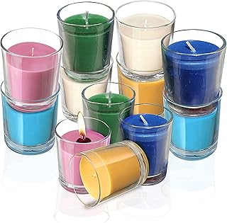 Pure Source India Scented Candles, 6 Assorted Fragrance, 2 Pieces of Each Fragrances (Pack of 12 - Multicolor)