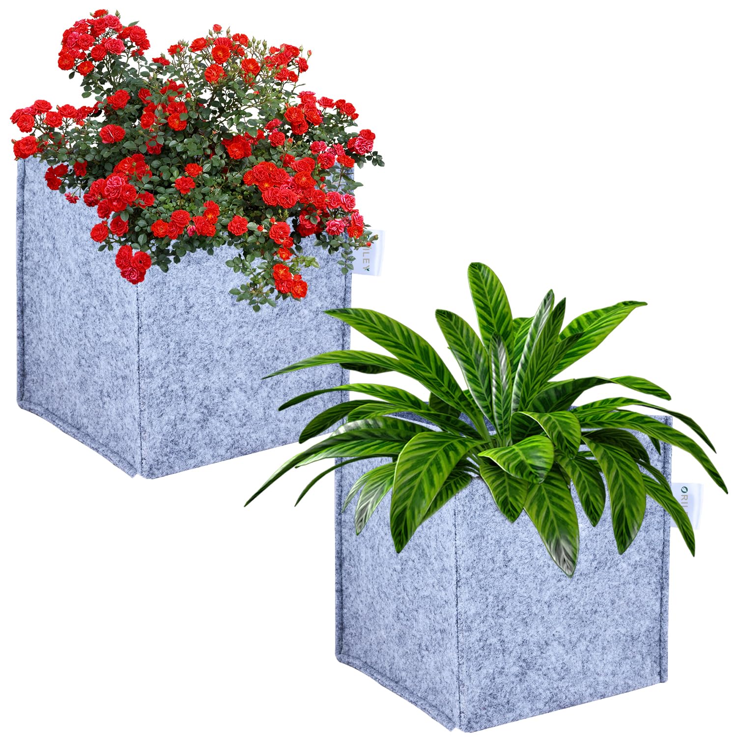 ORILEY Grow Bag Heavy Duty Geo Fabric Plants Flower Growing Bags Floor Standing Mount Type for Home Garden Balcony Nursery (Grey, Square, 400 GSM 6x6x6 inch Pack of 2) (B0BX6W2FKY) Amazon Price History, Amazon Price Tracker