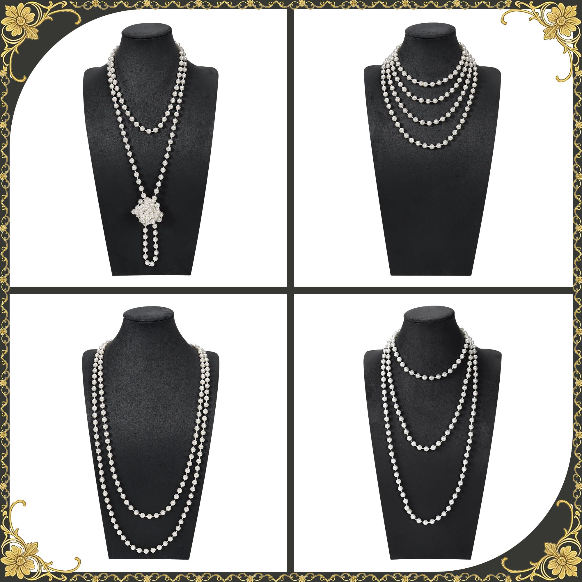 7PCS 1920s Flapper Great Gatsby Accessories Set - Image 3