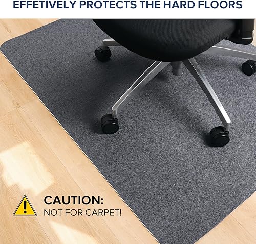 Miniatura 5 de Tapete para silla para suelos duros, tapete para silla de oficina de 47 x 36 pulgadas para suelos de madera dura, protector de suelo de alta calidad