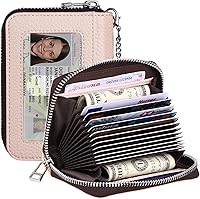 Vista 11 de RUNBOX Cartera para tarjetas de crédito para mujer, tarjetero con cremallera para mujer, bloqueo RFID, cartera con llavero, tamaño compacto