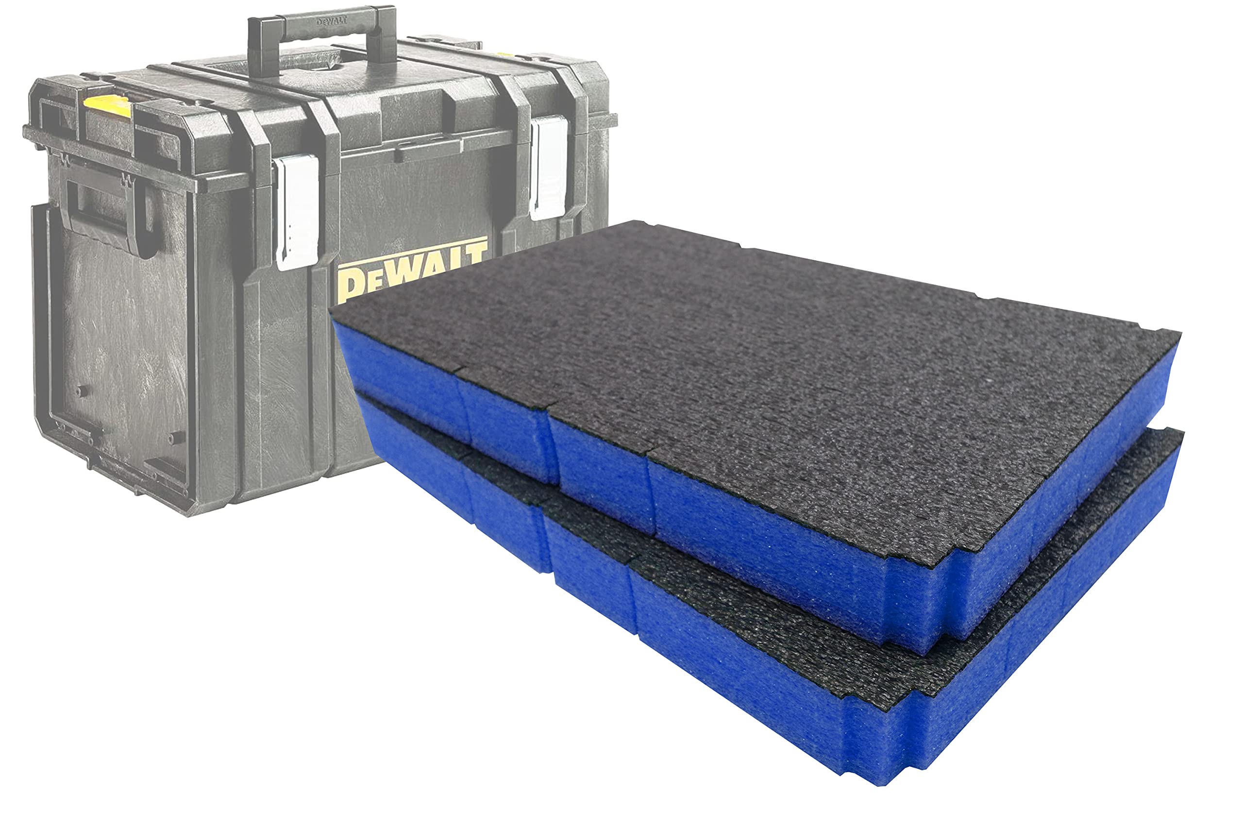 Shadow Foam Easy Peel – Toughsystem DS400 Insert [Blue 50mm Twin Pack] Customisable Foam for DeWalt Toughsystem Toolboxes | Ideal for Lean, 5S, Kaizen & Custom Organisers