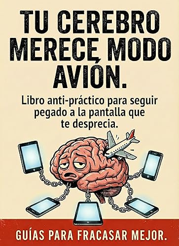 Tu cerebro merece modo avión: Guía práctica para no vivir pegado a una pantalla que no te quiere (Guías para fracasar mejor) (Spanish Edition)