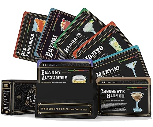 Cocktail Cards: 100 Cocktail Recipes to Master Cocktails in Bartender