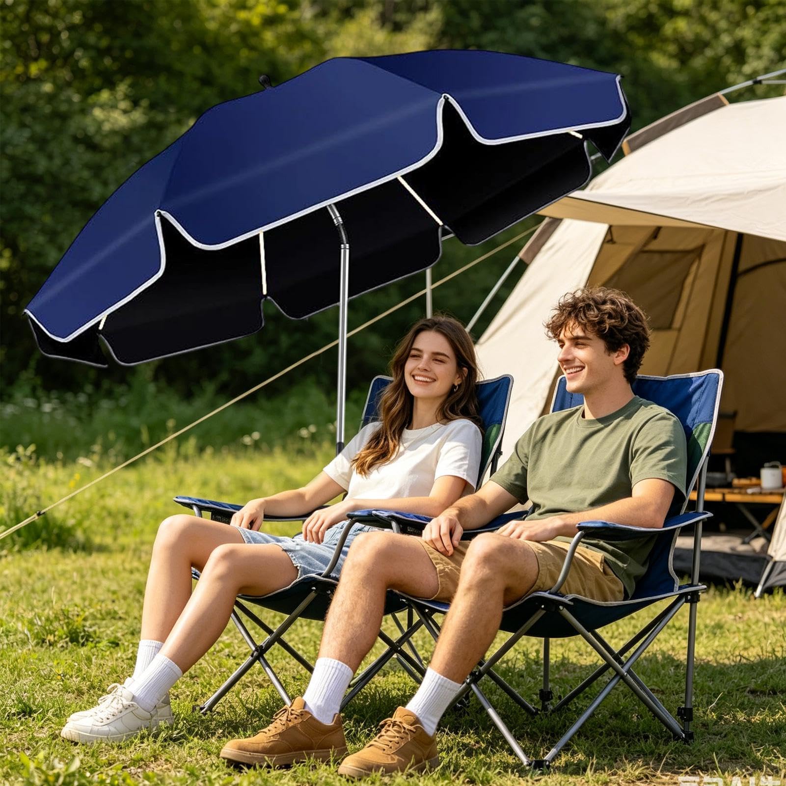 Generisch Parasol na krzesło z zaciskiem mocującym, regulowany 360° dach chroniący przed promieniowaniem UV, parasol zaciskowy na krzesło i poręcz – na urlop na plaży, taras, do ogrodu, na podwórko