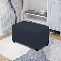 Vista 2 de Easy-Going Funda Elástica para Otomana Taburete de Almacenamiento Plegable Protector de Muebles Funda Rectangular Suave con Parte Inferior Elástica