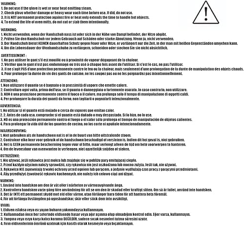 Miniatura 10 de Guantes de horno para mujer, resistentes al calor, guantes de parrilla de 540 grados, manipulador de superficie caliente, de silicona,