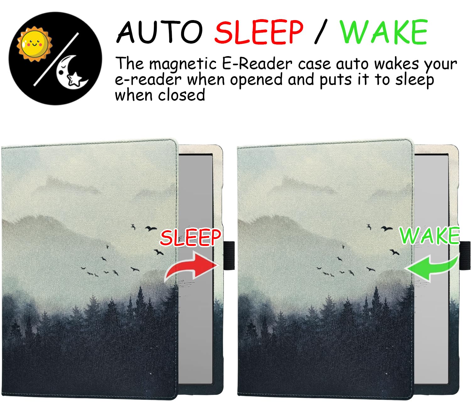 Schutzhülle mit doppeltem Ständer für Onyx Boox Tablet Note Air 5 C/Note Air 4 C/Air 3 C (2025/2024 veröffentlicht), Premium-PU-Leder-Hülle mit automatischer Sleep/Wake-/Doppel-Handschlaufe