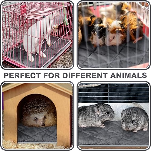 Vista 6 de Paquete de 2 Alfombrillas Autocalentables para Gatos, Almohadillas Autocalentables para Mascotas, Alfombrilla de Perrera Lavable, Almohadilla