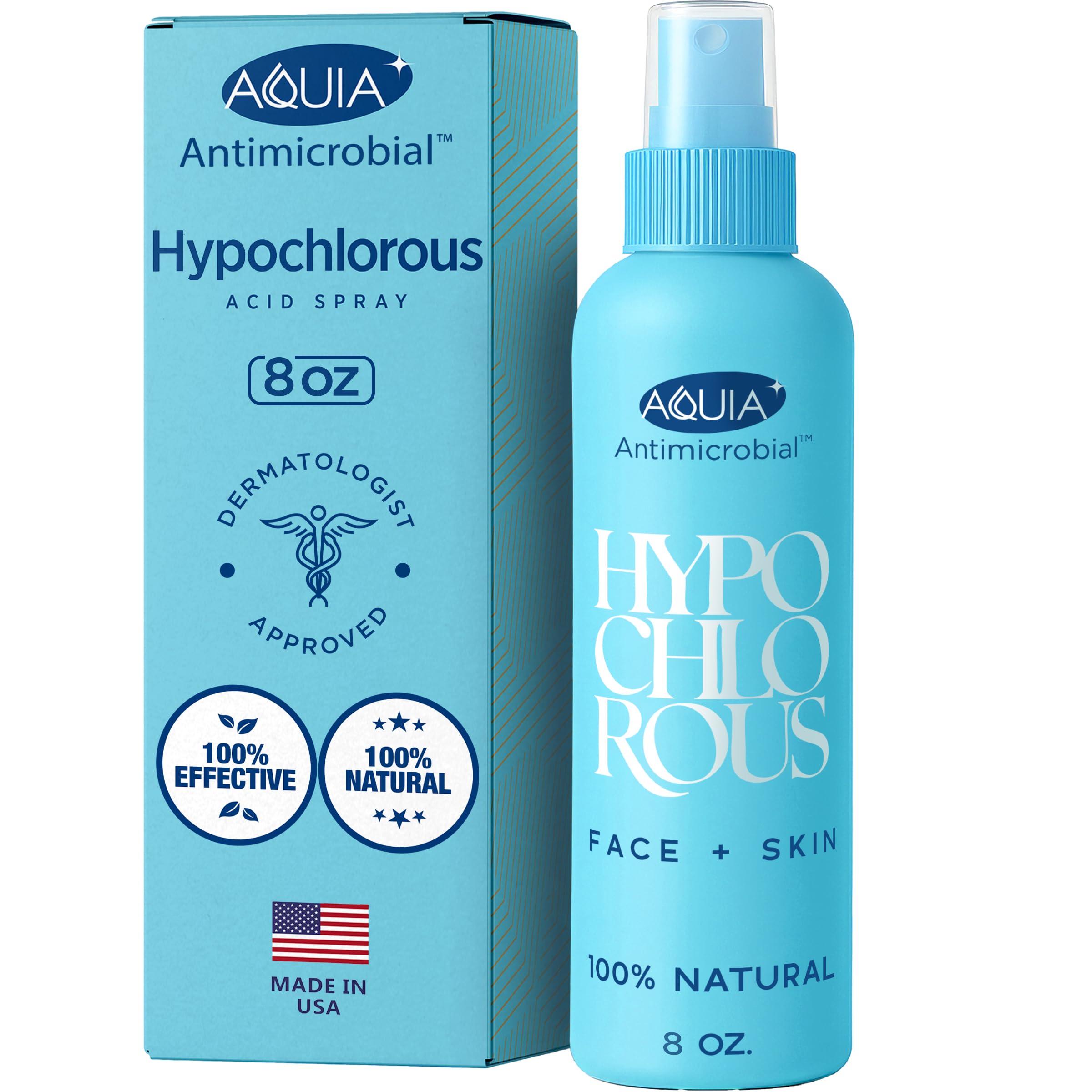 Hypochlorous Acid Spray for Face and Skin Facial Cleanser 8oz Face Mist Hypochlorous Acid Spray for Skin Acne