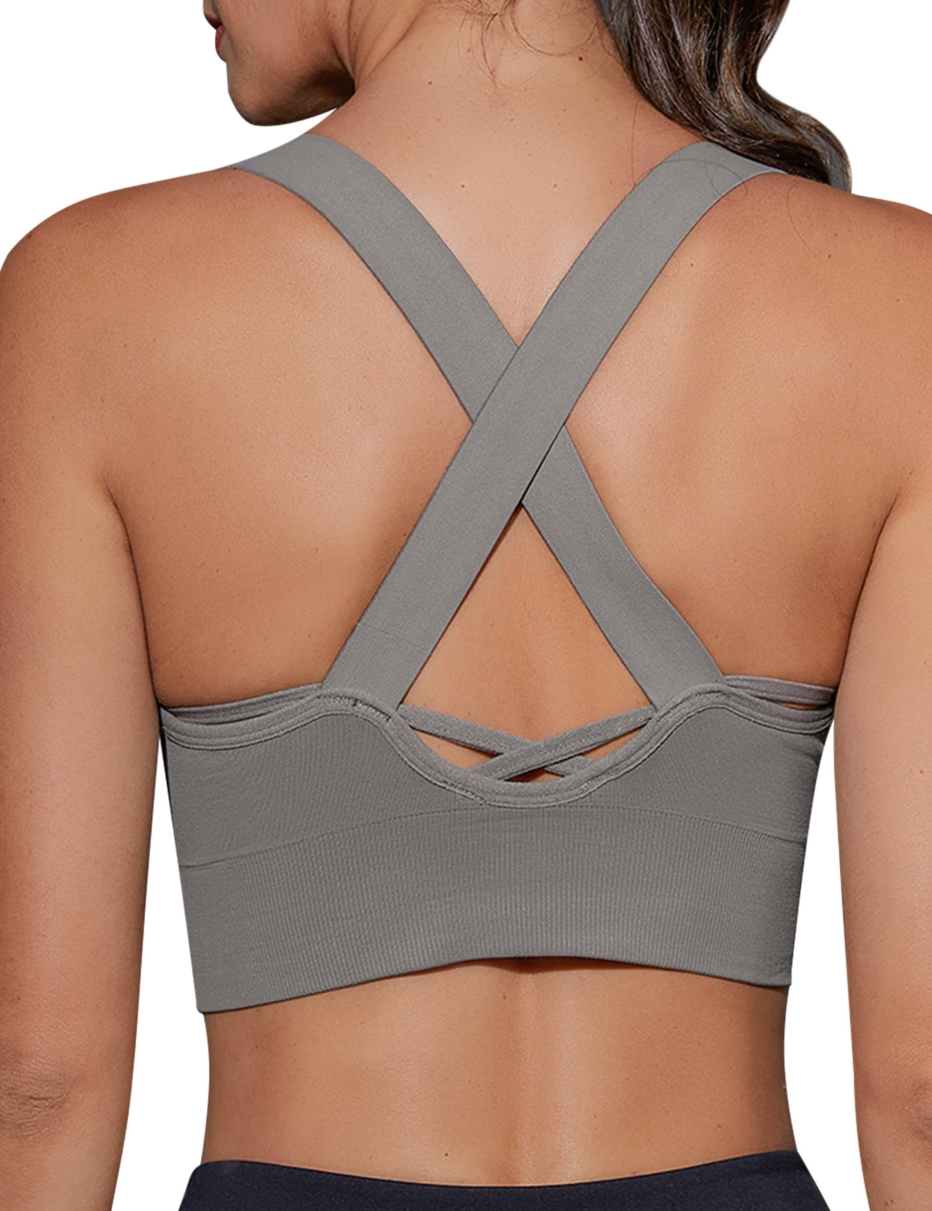 Migcaput Donna Reggiseno Sportivo Reggiseno da Allenamento Senza Ferretto Top Fitness Donna Palestra Imbottito per Ginnastica Yoga