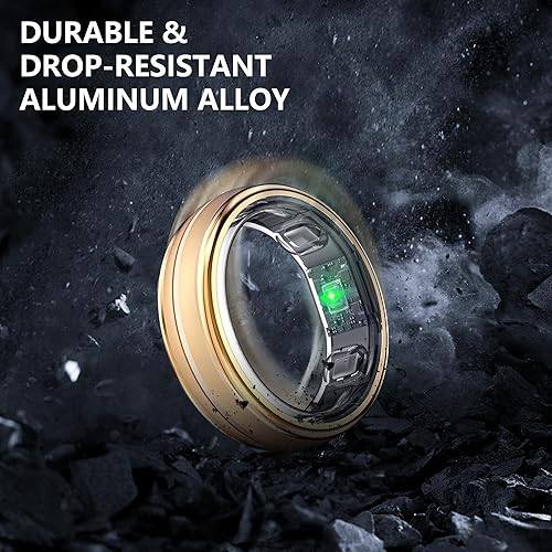 Miniatura 7 de Anillo inteligente para mujeres y hombres  Anillo de fitness de titanio con monitor de frecuencia cardíaca, sueño, paso y SpO2, seguimiento de