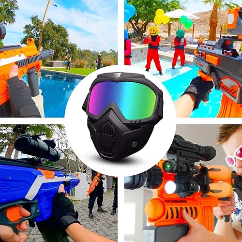Miniatura 2 de BOROLA Máscara táctica compatible con Nerf Elite Toy Gun Game Rival