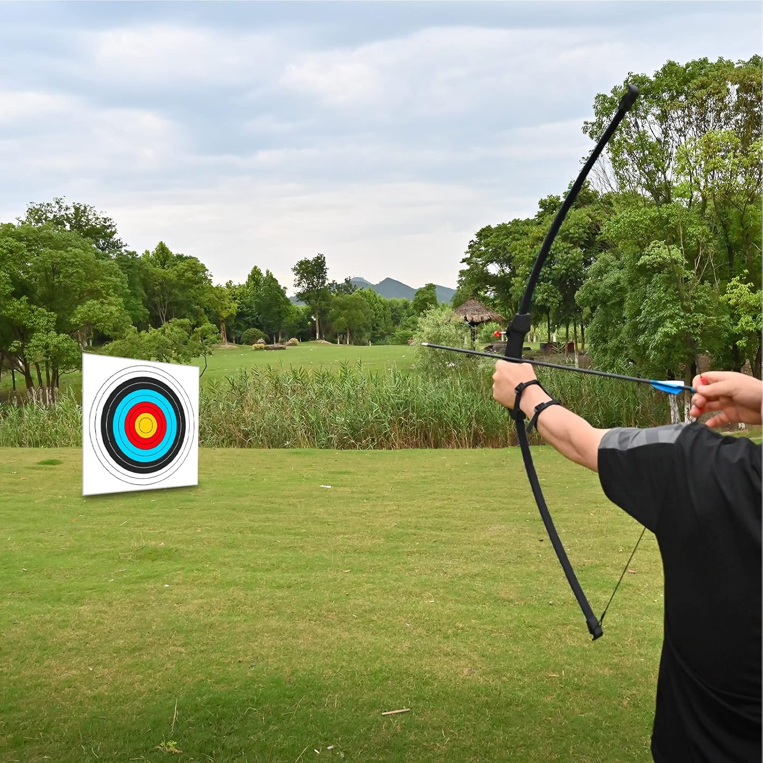 Bow and Arrow Set Black , Youth Bow and Arrow Set , Archery Set for Adult Beginner, Suitable for Outdoor Shooting Training : Sports & Outdoors