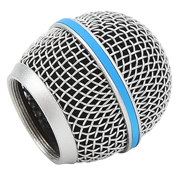 SHURE Beta 58A 美品　+　グリルボール予備　+　おまけのケーブル Amazon | 4個 マイクヘッド交換、スチールメッシュマイクグリル