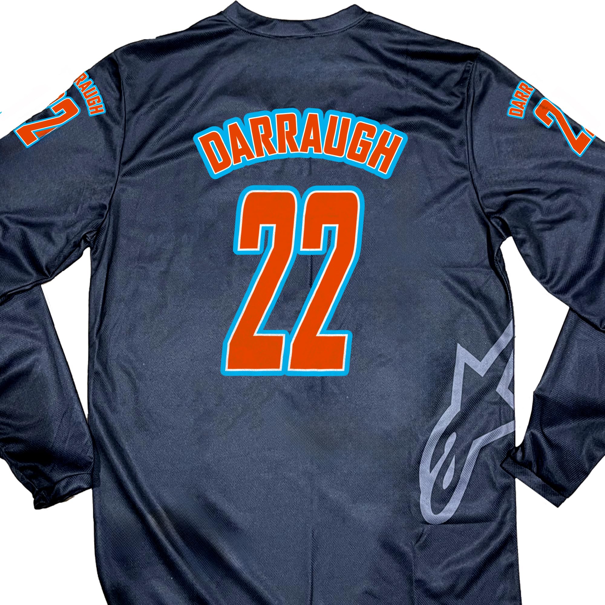 Personalised Iron On Transfers for Motocross Clothing - Create Custom Race Names and Numbers for Youth, Adults, and Juniors. Perfect for Adding A Unique Touch to Your Motocross Gear