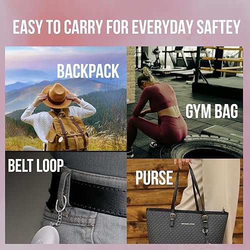 Miniatura 4 de PainSafari - Llaveros de seguridad de alarma personal para mujeres y hombres | Sirena de seguridad de 125 dB | Herramienta de seguridad de