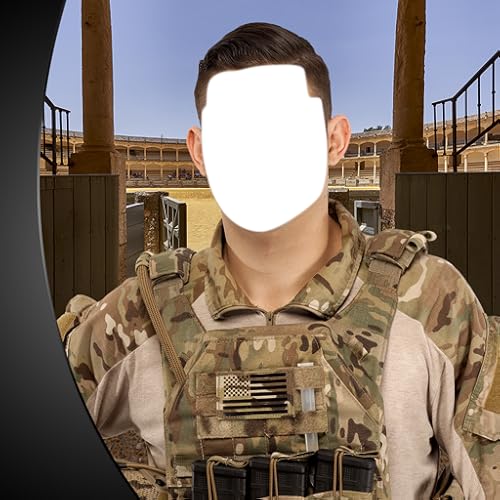 Montagem da foto do exército