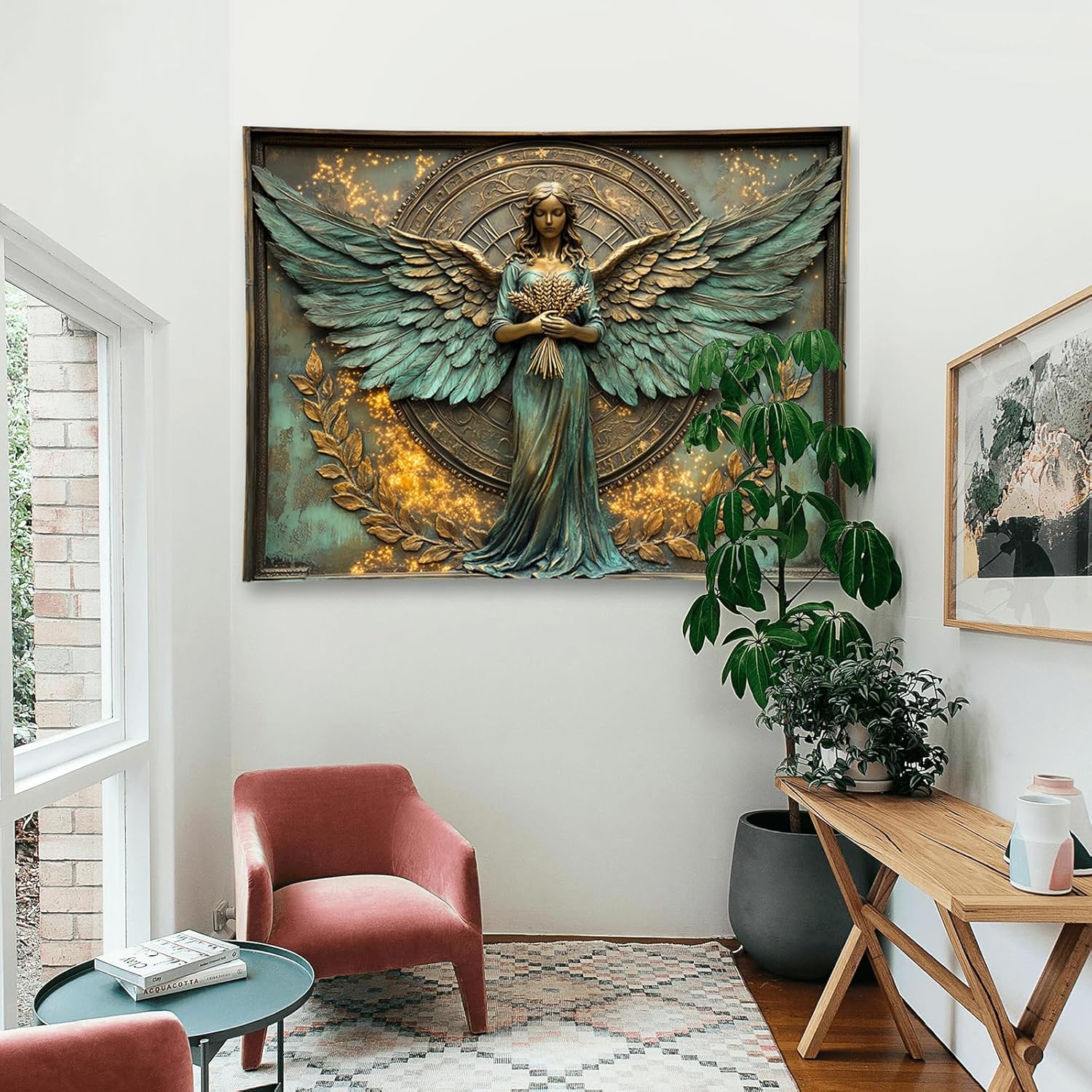 Liuzhouzai Vintage Zodiac Virgo Tapestry Wall Hanging Astrology Home Decoration Aesthetics Suitable for Bedroom Living Room Dormitory Office Wall Decor 100x70 Inches