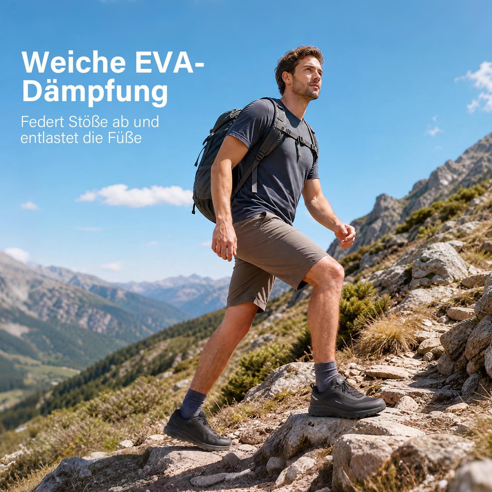 wasserdichte Herren-Wanderschuhe, rutschfest, Leicht & Dämpfend