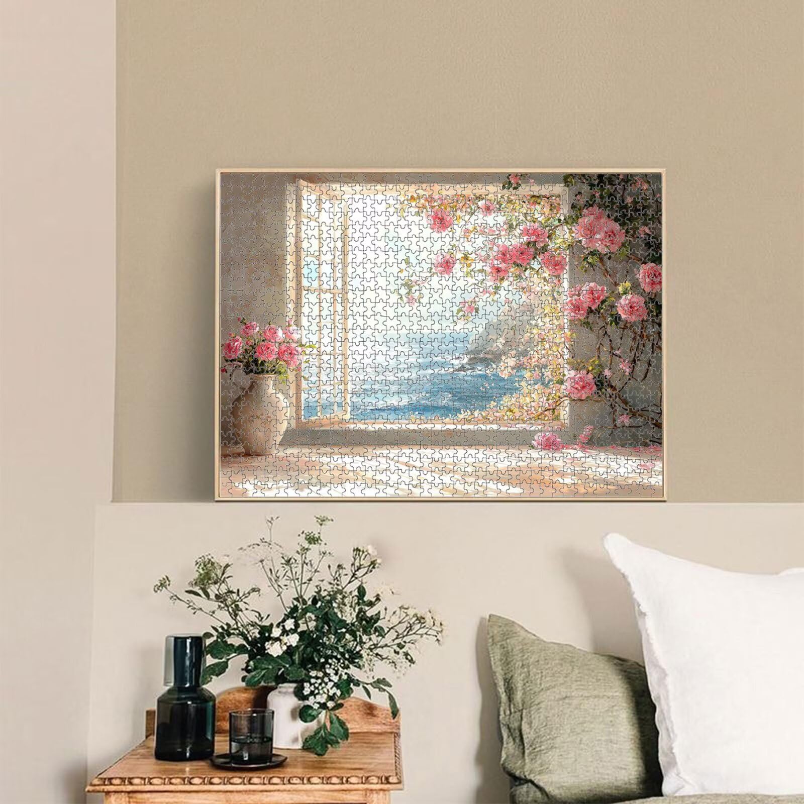 1500 Pezzi Puzzle Adulti - Fiore & Rosa - Decorazione Murale 1T#686