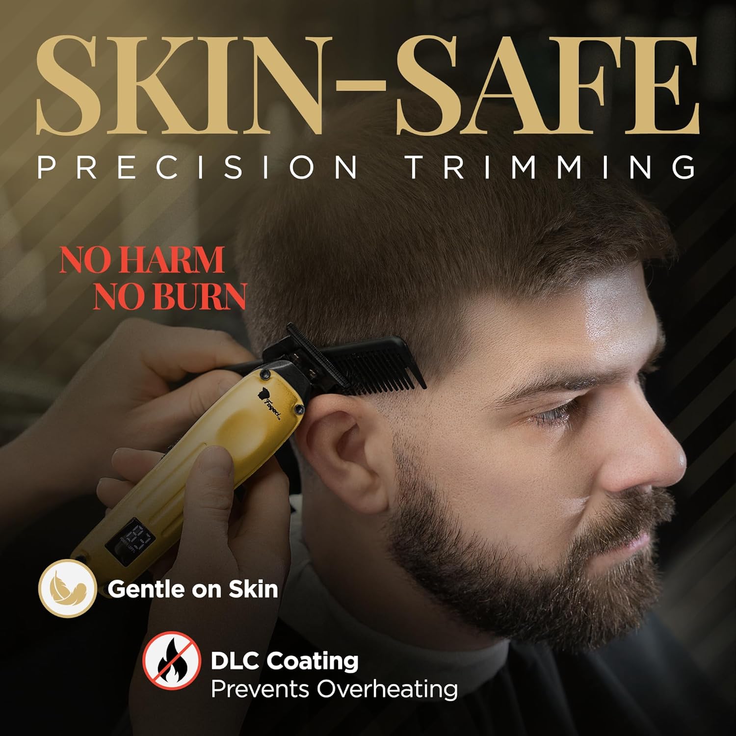 Fagaci Professional Hair Clippers for Men with Superior Precision, Brushless Motor Barber Clippers and Trimmers Set, 5X Longer Sharpness Hair Cutting Kit, Mens Haircut Cordless Clipper for Barber - Image 8