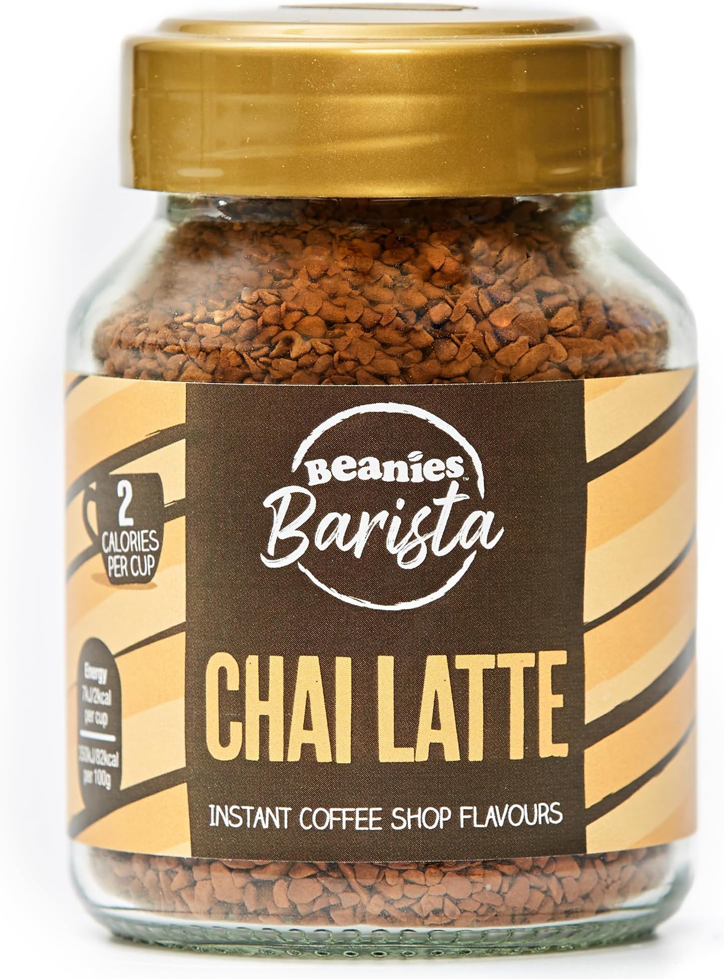 Beanies Barista Instant Coffee Shop Flavors- Low Calorie, Sugar Free, Vegan Flavored Coffee - Instant Coffee Powder Freeze Dried - Gluten, Wheat, Tree Nut & Dairy Free (Chai Latte, Pack of 1)